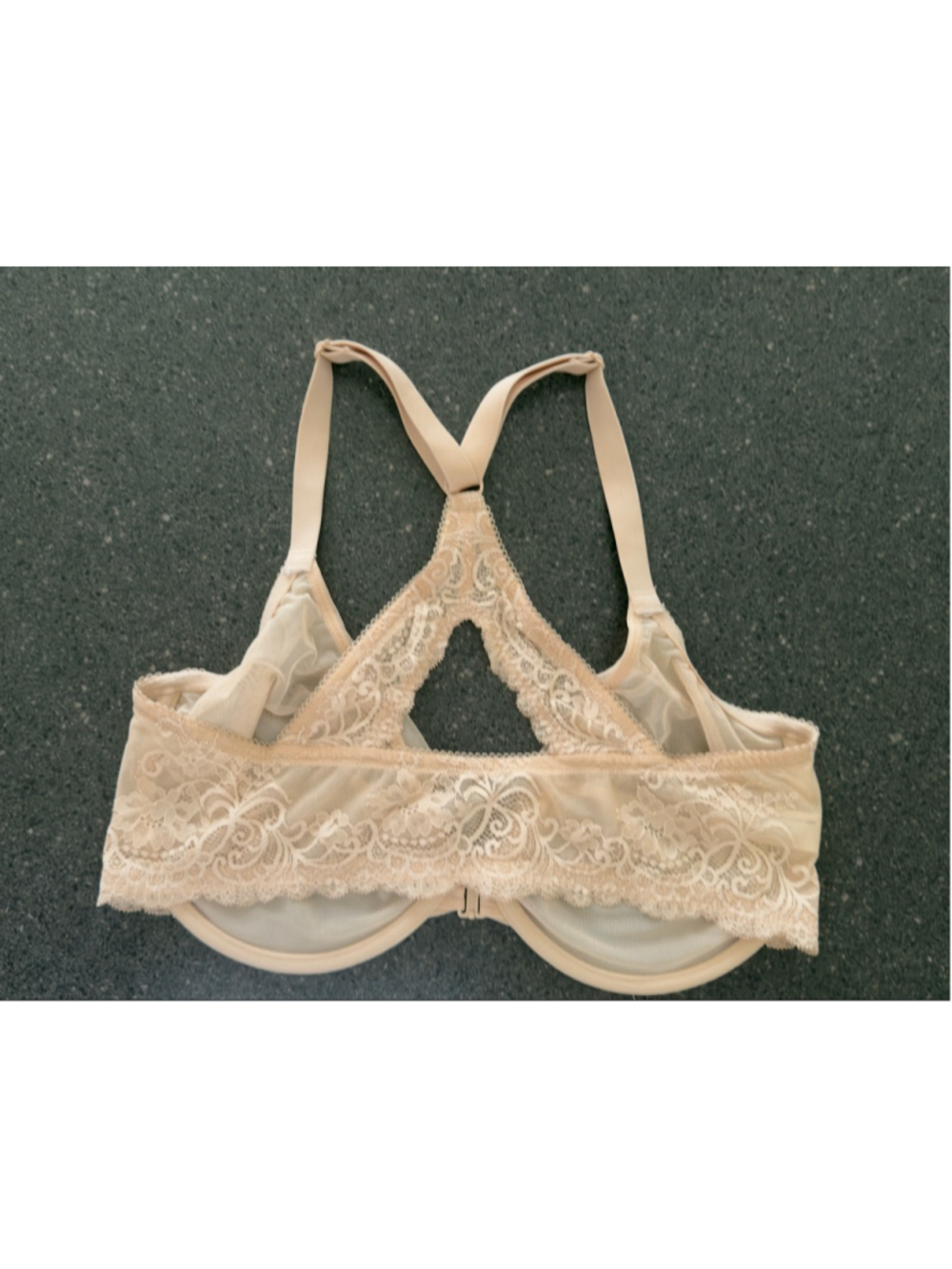 Women's DELIMIRA Beige Front Closure Racerback Bra - Picture 4 of 5